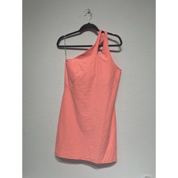 NWT Beyond‎ Yoga Spacedye Lost Your Mind Dress in XL Peach Elpeh One Shoulder - Picture 2 of 9